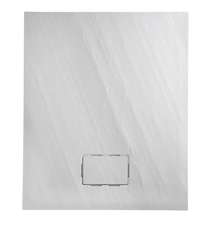 Sapho ATIKA 100x80x3,5cm öntöttmárvány zuhanytálca, fehér, kő hatású dekorral (AK003)Sapho Biztonságos fizetés