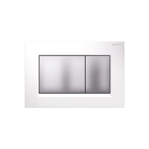 Geberit Sigma 30 működtető nyomólap, kétmennyiséges fehér/matt króm/matt króm 115.883.KL.1 (115883KL1)Geberit Biztonságos fizetés