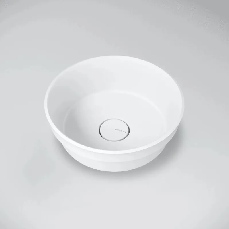 Marmy POP-IN 38 cm beépíthető öntöttmárvány mosdó, fehér 80 7345 04 10 10 (K)Marmy Szuper ajánlat