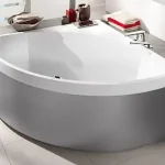 Villeroy & Boch Squaro 145x145 cm sarokkád, fémes színű előlappal UBQ145SQR3PGV-01Villeroy & Boch Ne maradj le