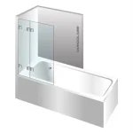 Ajánlat Varioglass Globus 603 70x150 cm-es kádparaván, savmart üvegVarioglass