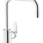 Különleges ajánlat Grohe Eurodisc Cosmopolitan egykaros mosogató csaptelep, nyitott rendszerű vízmelegítőhöz 32546 002 (32546002)Grohe