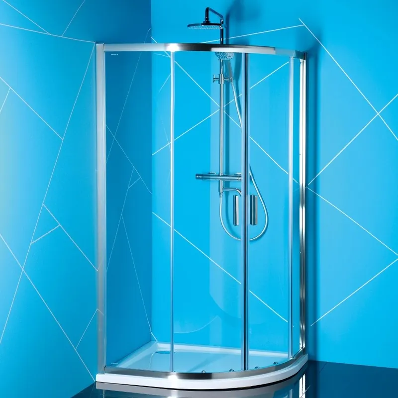 Polysan EASY LINE 90x80 cm-es aszimmetrikus zuhanykabin (EL2815)Polysan Expressz szállítás