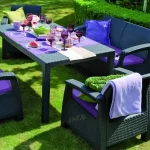 Curver Corfu fiesta set kerti bútor garnitúra, Válasszon egy színt: Barna színben, meleg taupe párnávalCurver Biztonságos fizetés