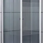Vedd meg online Leziter Vital szögletes zuhanykabin / függőleges csíkos üveggel, Méret: 90x90 cm, Zuhanytálca: Zuhanytálca nélkülLeziter