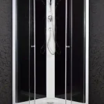Arttec Kodiak szögletes fekete hátfalas zuhanykabin, akril zuhanytálcával, Méret: 80x80 cmArttec Gyors kiszállítás