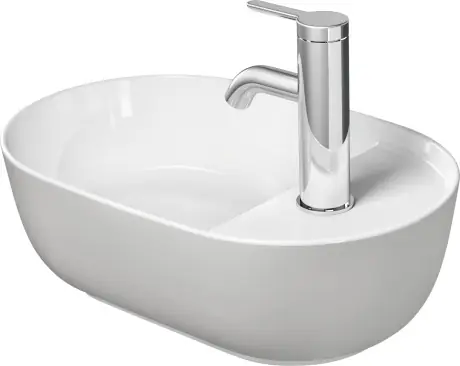 Akció Duravit Luv 42x27 cm ráültethető mosdó, szatén szürke 0381422300Duravit
