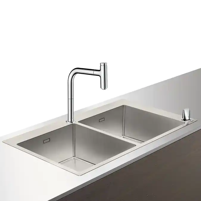 Hansgrohe C71-F765-10 mosogató-csaptelep kombináció 370x370; 43203000Hansgrohe Akció