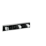 Akció Hansgrohe RainSelect zuhanycsaptelep színkészlet 2 fogyasztóhoz, falsík alatti szereléshez, fekete/króm 15355600Hansgrohe