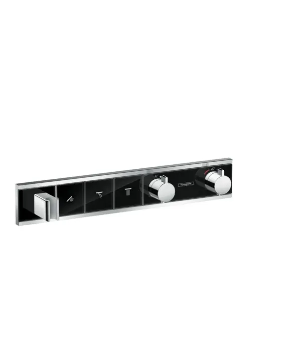 Rendeld meg most Hansgrohe RainSelect zuhanycsaptelep színkészlet 3 fogyasztóhoz, falsík alatti szereléshez, fekete/króm 15356600Hansgrohe