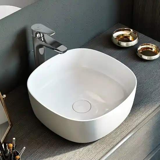 Olcsóbb Roca Inspira SOFT 37x37 cm pultra ültethető FINECERAMIC mosdó fehér A327502000Roca