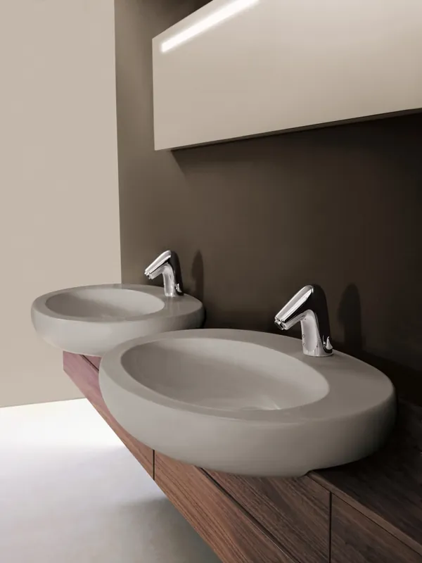 Szuper ajánlat Laufen ILBAGNOALESSI ONE 75x50 félig beépíthető mosdó H8139724001041 (8.1397.2.400.104.1)Laufen