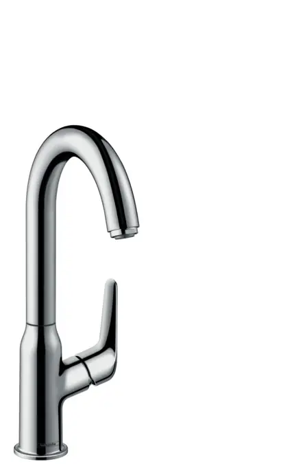 Olcsó Hansgrohe Novus egykaros mosdócsaptelep 240, 120 fokban elforgatható kifolyóval, automata lefolyóval 71126000Hansgrohe