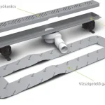 Radaway rozsdamenetes zuhanyfolyóka 75 cm, Quadro ráccsal 5L075A+5R075QRadaway Végkiárusítás