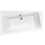Kihagyhatatlan ajánlat Besco INFINITY 160x100 cm balos aszimmetrikus kád, fehér WAI-160-NLBesco