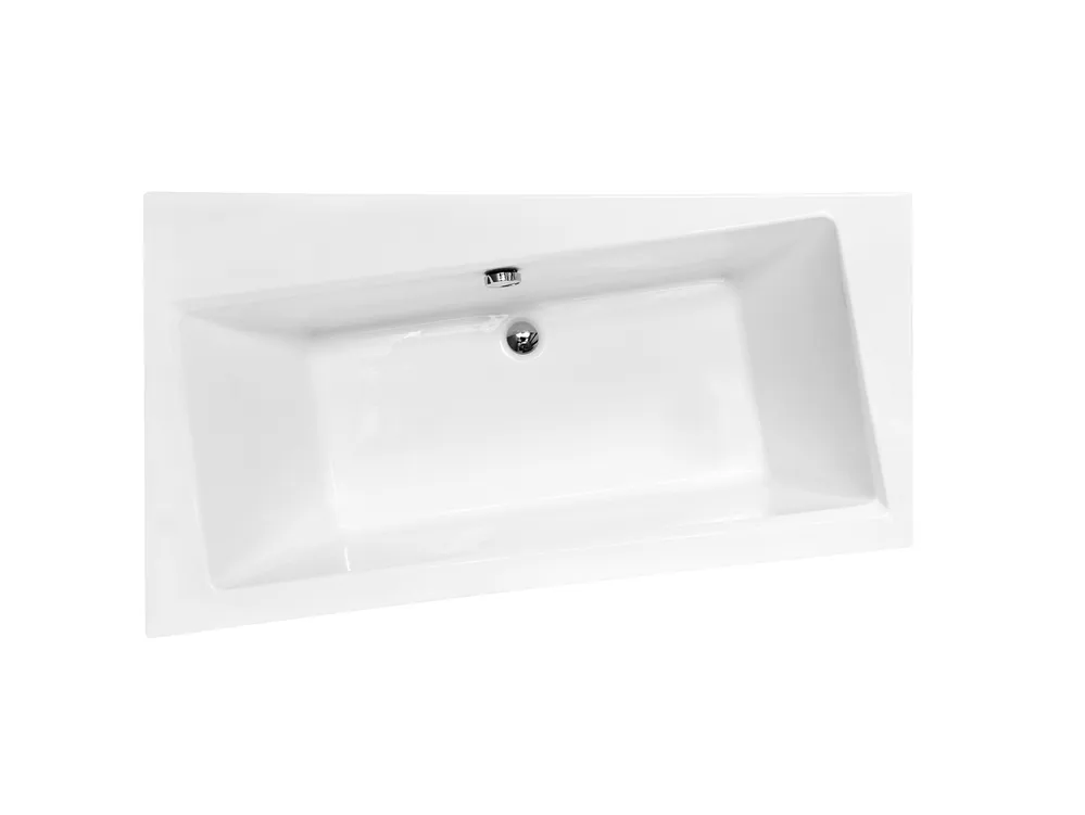 Kihagyhatatlan ajánlat Besco INFINITY 160x100 cm balos aszimmetrikus kád, fehér WAI-160-NLBesco