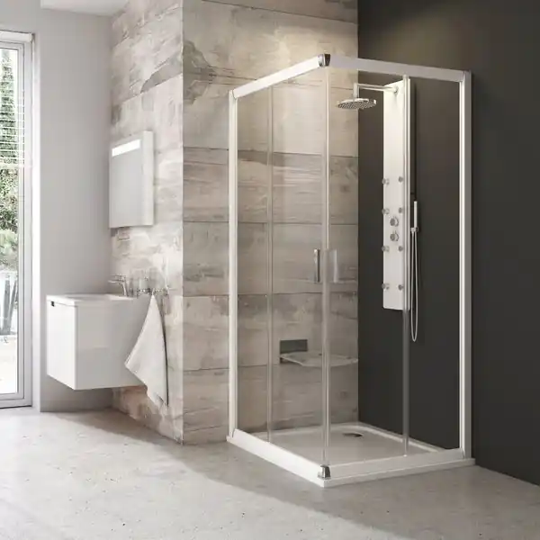 Kedvezményes ár Ravak Blix BLRV2-90 90x90 cm szögletes zuhanykabin (szatén+Grafit) 1LV70U00ZHRavak