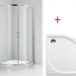 Legkelendőbb Roltechnik OBR2 90x90 cm negyedköríves zuhanykabin öntött márvány zuhanytálcával (brillant, transparent, 810-0000049-00-02)Roltechnik
