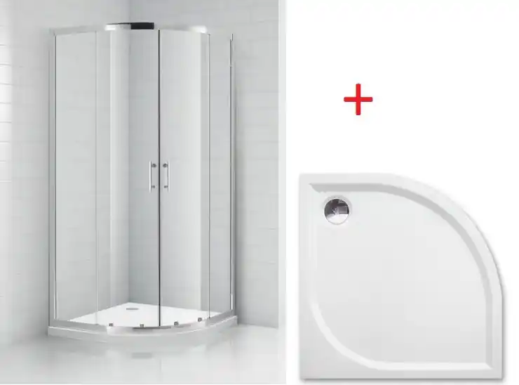 Legkelendőbb Roltechnik OBR2 90x90 cm negyedköríves zuhanykabin öntött márvány zuhanytálcával (brillant, transparent, 810-0000049-00-02)Roltechnik