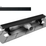 Radaway SLIM 85 cm-es rozsdamentes zuhanyfolyóka Fekete üveg ráccsal 5L085S + 5R085SGBRadaway Újdonság