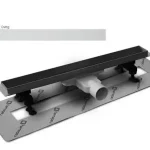 Radaway SLIM 65 cm-es rozsdamentes zuhanyfolyóka Fehér üveg ráccsal 5L065S + 5R065SGWRadaway Expressz szállítás