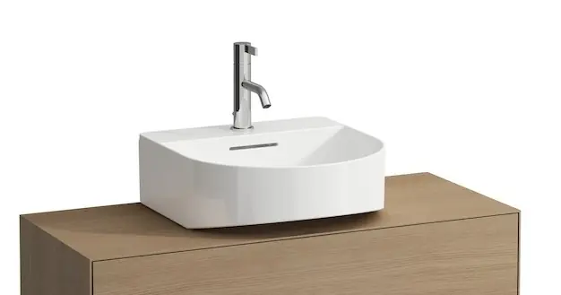 Korlátozott ajánlat Laufen Sonar 41x42 cm kézmosó, csiszolt alj LLC felület H8163414001041Laufen