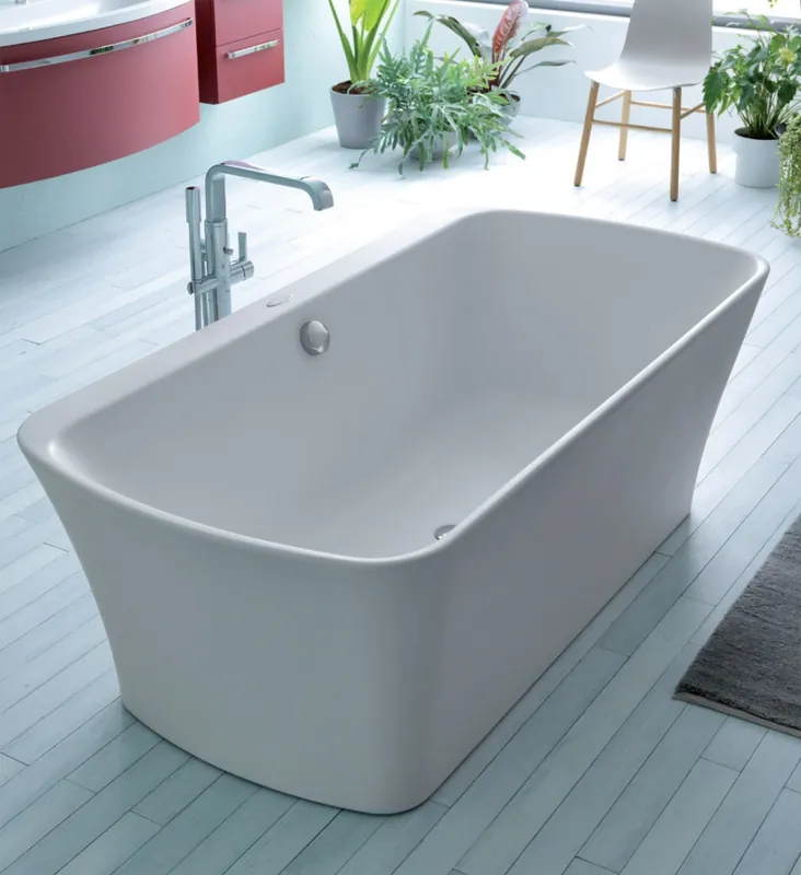 Újdonság Kolpa-San Marilyn-FS 180x90/MO White szabadon álló fürdőkád levegő masszázs rendszerrel 596450Kolpa-San