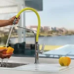 Prémium Teka Formentera FO 997 mosogató csaptelep flexibilis citromsárga kifolyócsővel 62.997.02.0FY (62997020FY)Teka