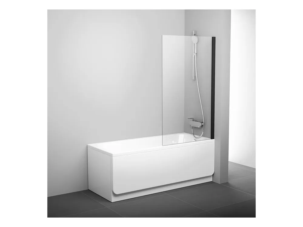 Olcsóbb Ravak PVS1 80 cm kádparaván Transparent üveggel, fekete 79840300Z1Ravak