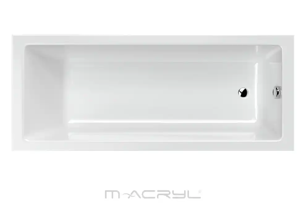 M-Acryl Sandra 160x70 cm egyenes kád kádlábbal, fehér 12390M-Acryl Szuper ajánlat