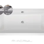 M-Acryl Sabina Slim 180x80 cm egyenes kád kádlábbal 12388M-Acryl Korlátozott ajánlat