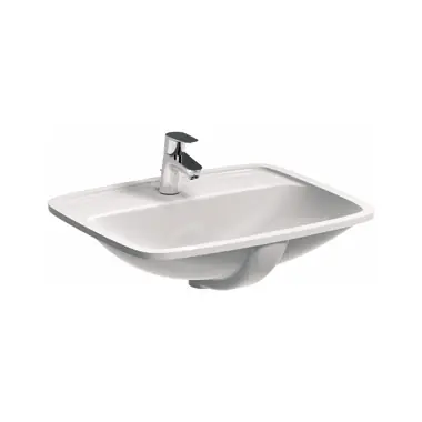 Gyors kiszállítás Geberit Selnova Square 55x45 cm alulról építhető mosdó szögletes 500.308.01.1Geberit