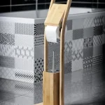 Újdonság AQUALINE BAMBUS szabadonálló, WC-kefe tartó, 32x82x22cm, bambusz BI026Aqualine