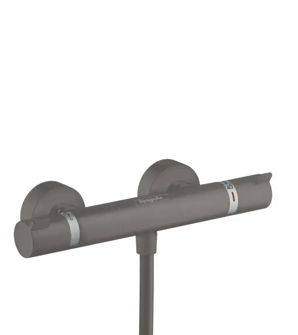 Olcsóbb Hansgrohe Ecostat termosztátos zuhanycsaptelep Comfort, szálcsiszolt fekete króm 13116340Hansgrohe
