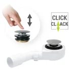 M-Acryl Click-Clack automata lefolyó, túlfolyó nélkül 15214M-Acryl Különleges ajánlat