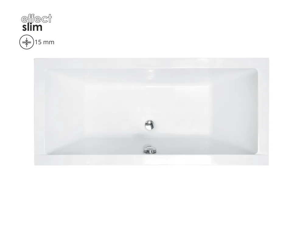 Besco QUADRO SLIM 155x70 cm egyenes kád, fehér WAQ-155-SLBesco Népszerű