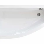 Besco PRAKTIKA 140x70 cm balos aszimmetrikus kád, fehér WAP-140-NLBesco Különleges ajánlat