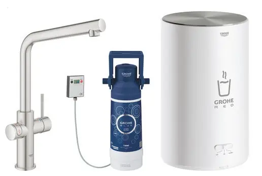 Gyors szállítás Grohe Red Duo csaptelep és kombi bojler M méret (4 liter), supersteel 30327DC1Grohe