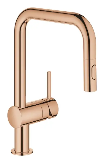 Ajánlat Grohe Minta egykaros mosogató csaptelep kihúzható zuhanyfejjel, warm sunset 32322DA2Grohe