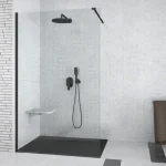 Vásárlói kedvenc Besco Aveo Black 90 walk in zuhanyfal, 90 cmBesco