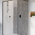Szuper akció Radaway Modo New Black II Frame Walk-in fekete zuhanyfal 85 cm 389085-54-56Radaway