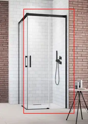 Vedd meg online Radaway Idea Black KDD szögletes fekete zuhanykabin 80 cm (csak a jobbos fél) 387061-54-01RRadaway