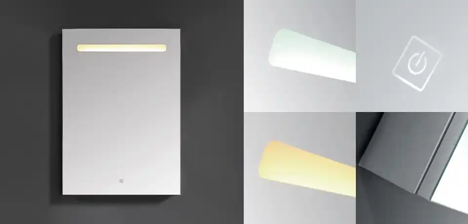 Nézd meg most Wellis Bali 60x70 cm tükrös fürdőszoba szekrény LED világítással WB00323Wellis
