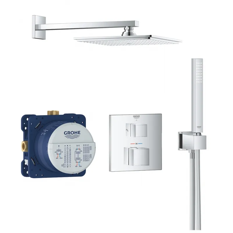 Legnépszerűbb Grohe Grohtherm Cube Perfect falsík alatti termosztátos zuhanyrendszer Rainshower Allure 230 34741000Grohe