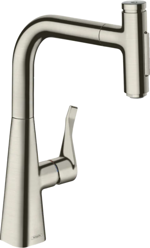 Szezonális akció Hansgrohe Metris Select M7117-H240 egykaros konyhai csaptelep kihúzható kifolyóval, rozsdamentes acél 73817800Hansgrohe