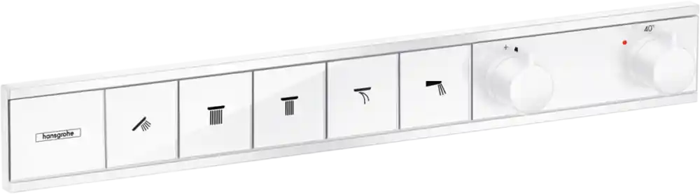 Bestseller Hansgrohe RainSelect falsík alatti termosztátos csaptelep színkészlet 5 fogyasztóhoz, matt fehér 15384700Hansgrohe