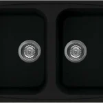 Alacsony ár Elleci Living 450 két medencés gránit mosogató, G40 Nero LGL45040Elleci