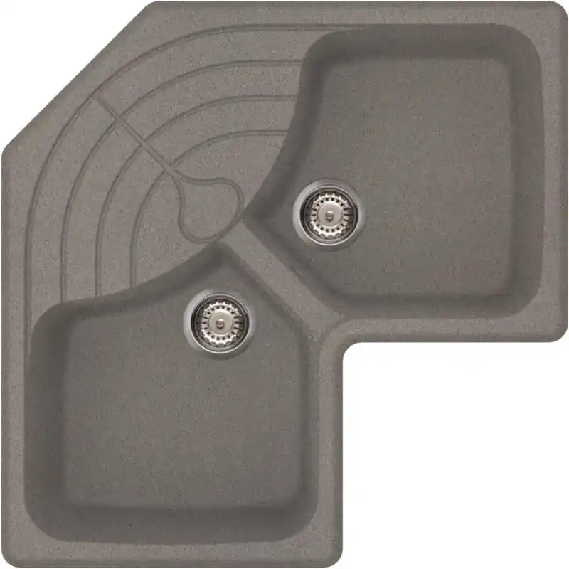 Vedd meg online Elleci Master CORNER sarok gránit mosogató, M73 Titanium LMMCOR73Elleci