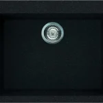 Gyors szállítás Elleci Quadra 110 egy medencés gránit mosogató G54 Nero Pietra LGQ11054Elleci