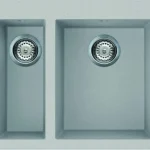 Vedd meg online Elleci Quadra 150 egy medence gyümölcsmosóval gránit mosogató M79 Aluminium LMQ15079Elleci
